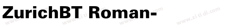 ZurichBT Roman字体转换